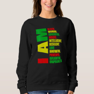 Moletom Mulheres Eu Sou Mulher Negra Educada Melanina Negr
