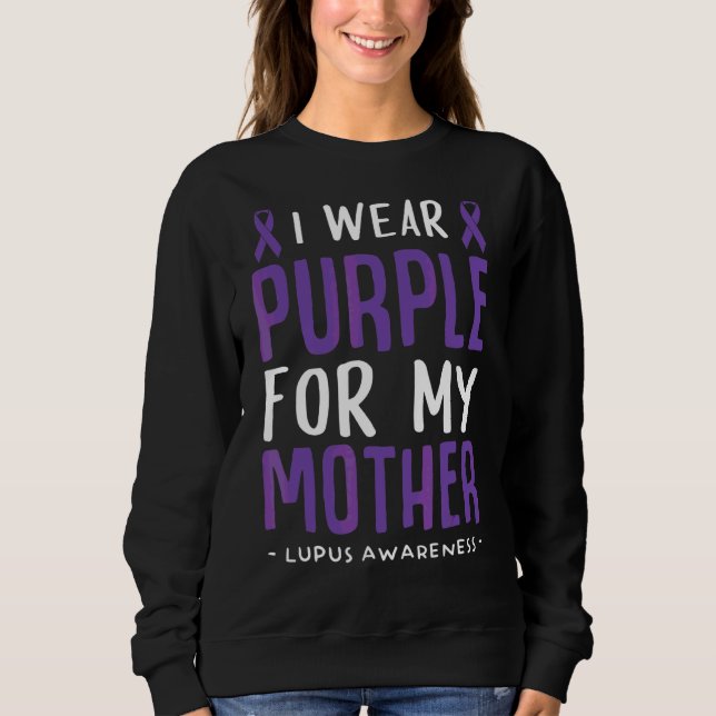 Moletom Mulheres Eu Visto Roxo Para Minha Consciência Mãe  (Frente)