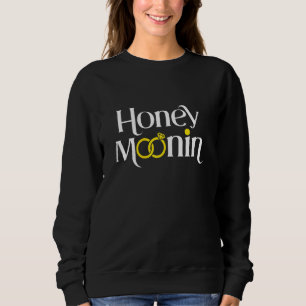 Moletom Mulheres Honeymoonin Honey Moonin Bride Groom Hone
