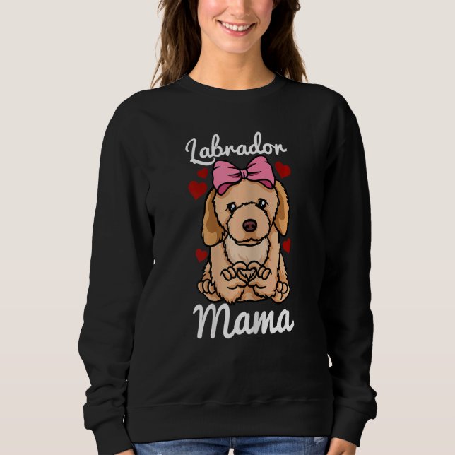Moletom Mulheres Labrador Mama Dedo Cachorro Com (Frente)