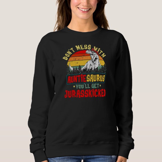 Moletom Mulheres Legal Auntiesaurus Dinossaur Rex Cute Mãe (Frente)