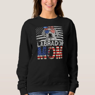 Moletom Mulheres Legal Labrador Mãe Bandeira Usa Mãe Bande
