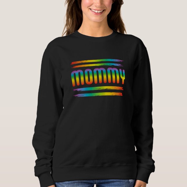 Moletom Mulheres Mãe Arco-Íris Bandeira LGBT Mês do Orgulh (Frente)