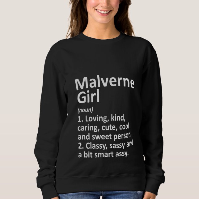 Moletom Mulheres Malverne Girl Ny New York Funny City Home (Frente)