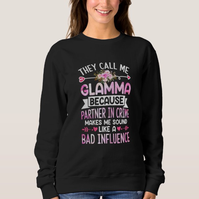 Moletom Mulheres Me Chamam de Glamma Porque Parceira no Cr (Frente)