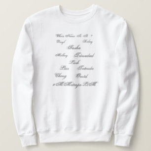 Moletom Mulheres/Meninas/Crianças Tamanho Unisex Nomes na