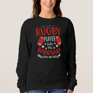 Moletom Mulheres Meu Jogador De Rugby Favorito Me Chama De