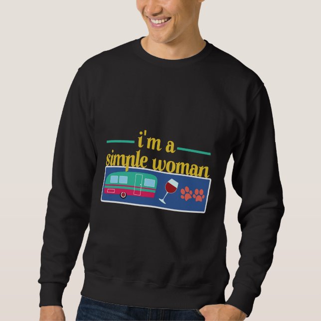 Moletom Mulheres Mulheres Sou Uma Mulher Simples, Cachorro (Frente)