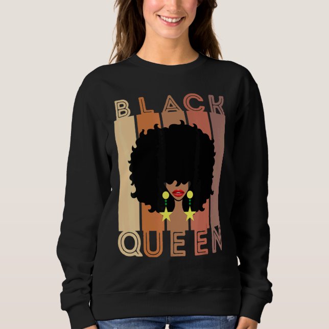 Moletom Mulheres Negras Melanin Poppin Queen Black Girl Ma (Frente)