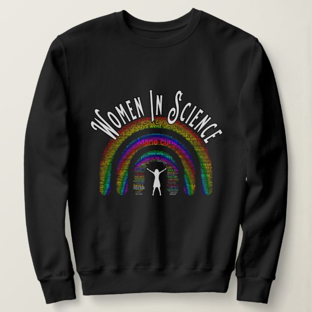 Moletom Mulheres no Rainbow Word Fill Design (Frente do Design)