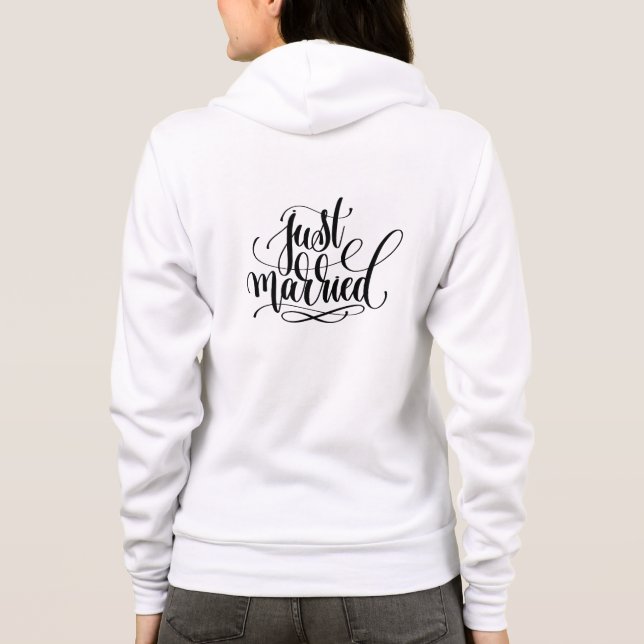 Moletom Mulheres Recem casados Hoodie (Verso)
