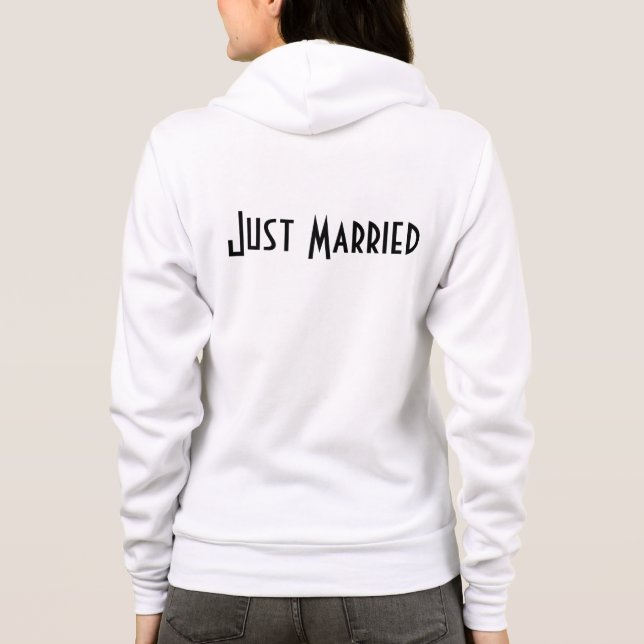 Moletom Mulheres Recem casados Hoodie (Verso)