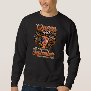 Moletom Mulheres Retro Vintage Queen Foi Nascer Em Setembr
