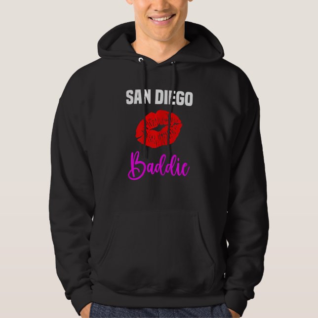 Moletom Mulheres San Diego Lábios Cidade San Diego Baddie (Frente)