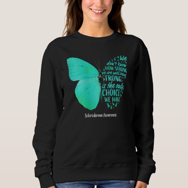 Moletom Mulheres Scleroderma Sensibilização Borboleta Fita (Frente)