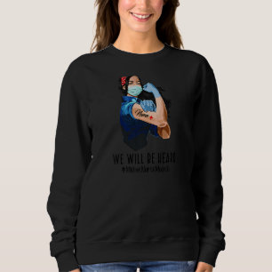 Moletom Mulheres Seremos Ouvidas Enfermeiras Asiáticas