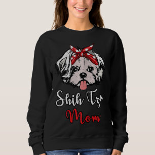 Moletom Mulheres Shih Tzu Mãe Tee Mãe Cachorros Mãe Pet Mo