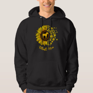 Moletom Mulheres Sunflower Pitbull Mamãe Cachorro 438