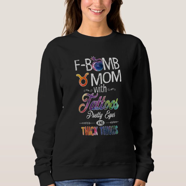 Moletom Mulheres Taurus Assinam Mãe Com Tatuagens Olhos Bo (Frente)