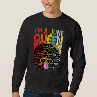 Moletom Mulheres Vintage Melanin Afro June Queen Black His