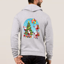 Moletom **“Multi-Santa Christmas Fun – 3D Cartoon Transpar