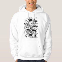 Moletom Multidão de Personagens de Desenho Animado Excêntr