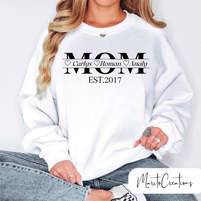 Moletom Mum's sweatshirt personalised with child's name (Criador carregado)