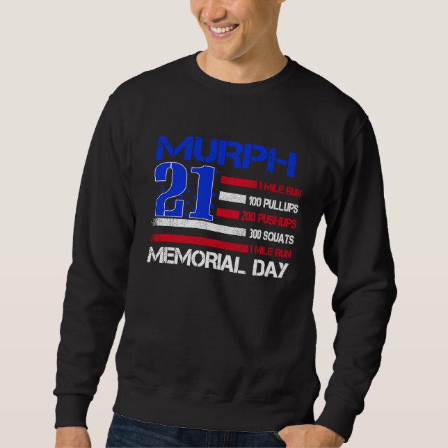 Moletom Murph 2021 Memorial Day Workout Patriotic WOD (Frente)