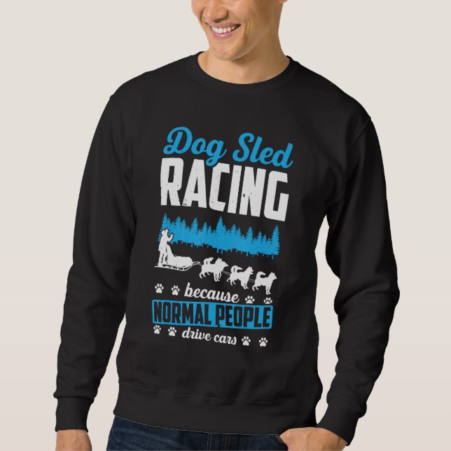 Moletom Mushing Race For Dog Sledding Dog Sled Rider Mushe (Frente)