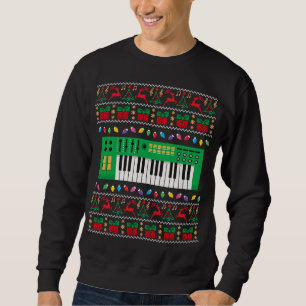 Moletom Music Keyboard Ugly Christmas Sweat Lights