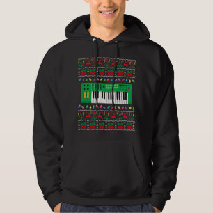 Moletom Music Keyboard Ugly Christmas Sweat Lights
