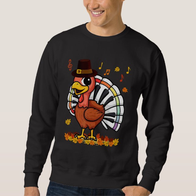 Moletom Music Piano Teachers Music Turkey Costume Happy Th (Frente)