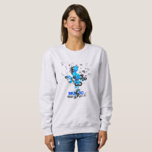 Moletom Música alimenta minha alma Camisola, de uso femi