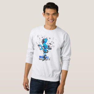 Moletom Música alimenta minha alma Camisola-doce, de uso