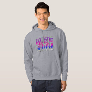 Moletom Música Conecta Pessoas   Homens Hoodie