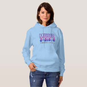 Moletom Música Conecta Pessoas Mulheres Hoodie
