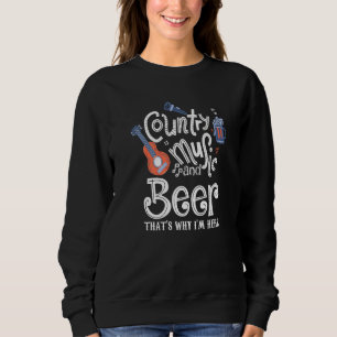 Moletom Música country e cerveja É por isso que estou aqui