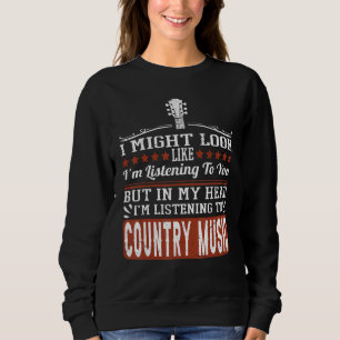 Moletom Música country engraçada ao longo da música no oes