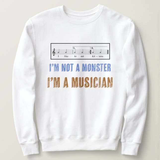 Moletom Música Literacia Importa Que Eu Gosto De Comer Gat (Frente do Design)