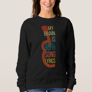 Moletom Música Roupa Singer Meu Cérebro É 99 Letras De Mús
