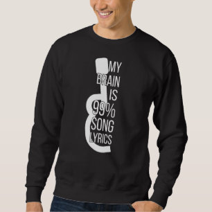 Moletom Música Roupa Singer Meu Cérebro É 99 Letras De Mús