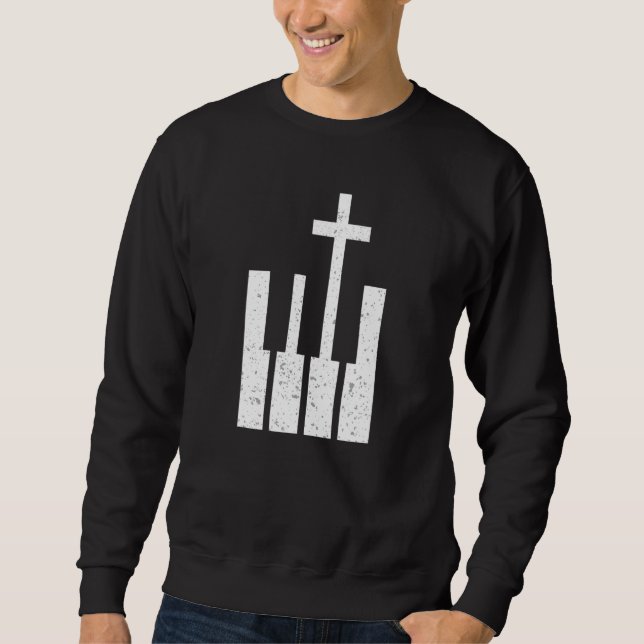 Moletom Músico da religião do piano (Frente)
