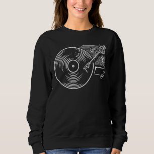 Moletom Músico do Sketch Vinyl Record Player 80s