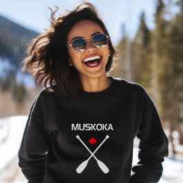 Moletom Muskoka Canadá Remo Cruzado Remos Folha de Bordo E