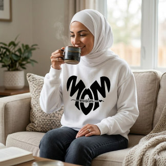 Moletom muslim mom heart sweatshirt