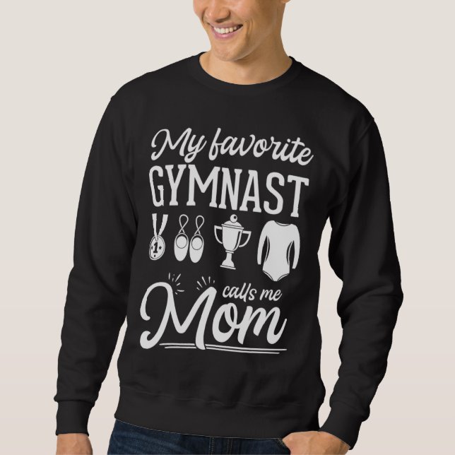 Moletom My Favorite Gymnast Calls Me Mom Gymnastic   7 (Frente)