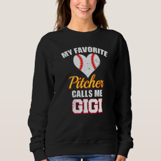 Moletom My Favorite Pitcher Calls Me Gigi Pitcher Baseball
