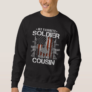 Moletom My Favorite Soldier Calls Me Cousin American Flag