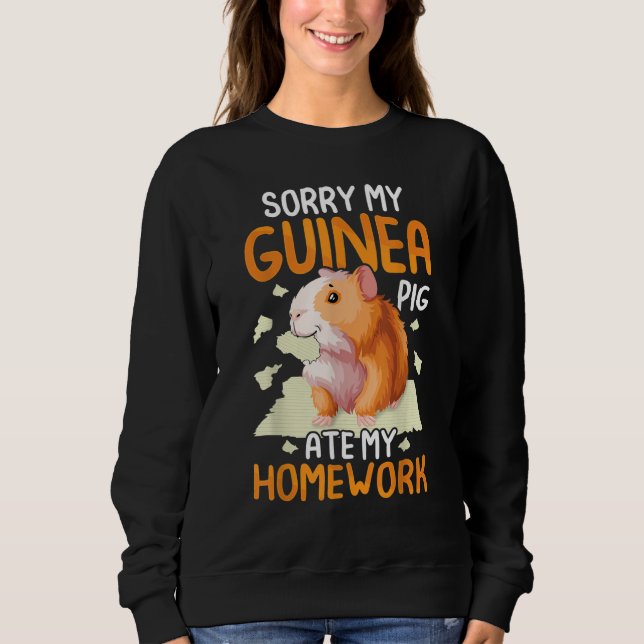 Moletom My Guinea Pig ate my Homework  Cavy  Kids Girls (Frente)