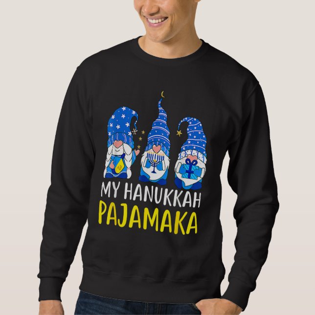 Moletom My Hanukkah Pajamakah  Chanukah Pajamas PJs (Frente)